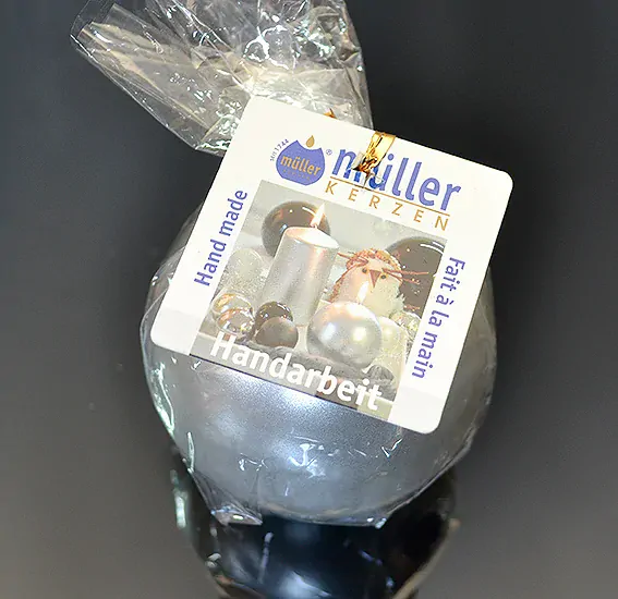 Sviečka Vianoce guľa 7 x 7 cm