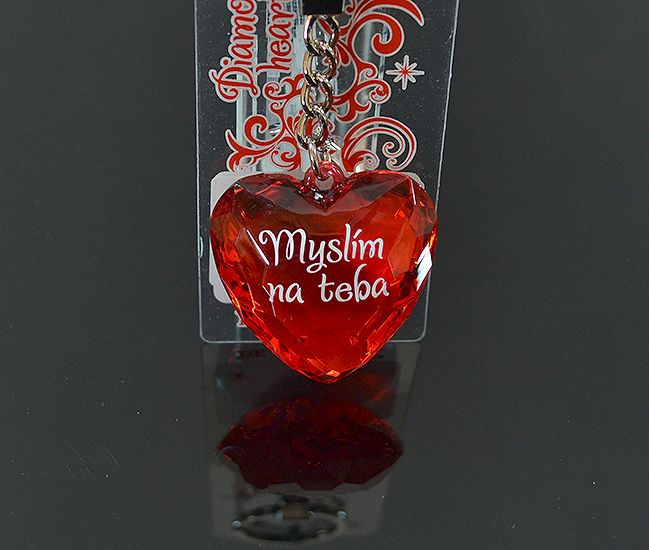Prívesok Diamond Heart Myslím na teba