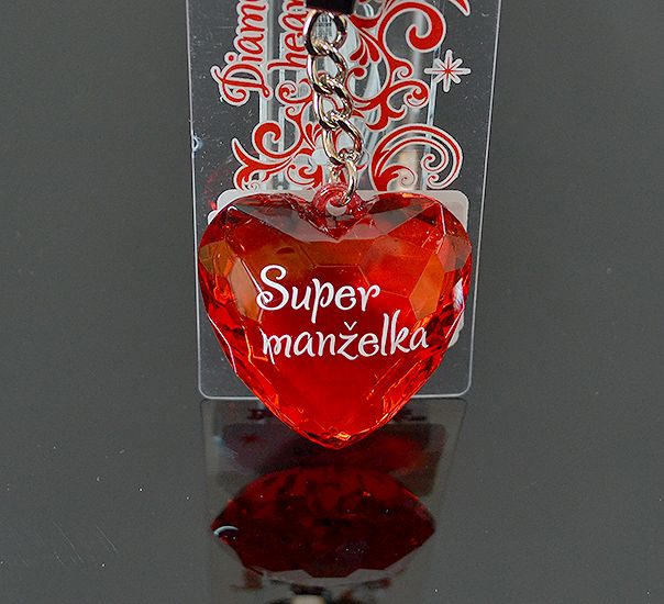 Prívesok Diamond Heart Super manželka
