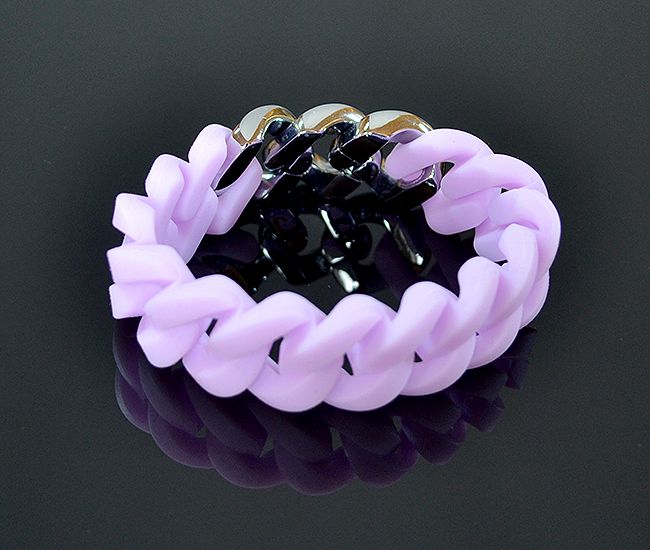 Náramok RUBBZZ VIOLET & SILVER