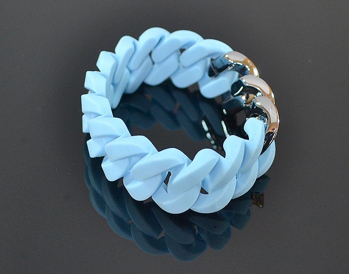 Náramok RUBBZZ SKY BLUE & SILVER