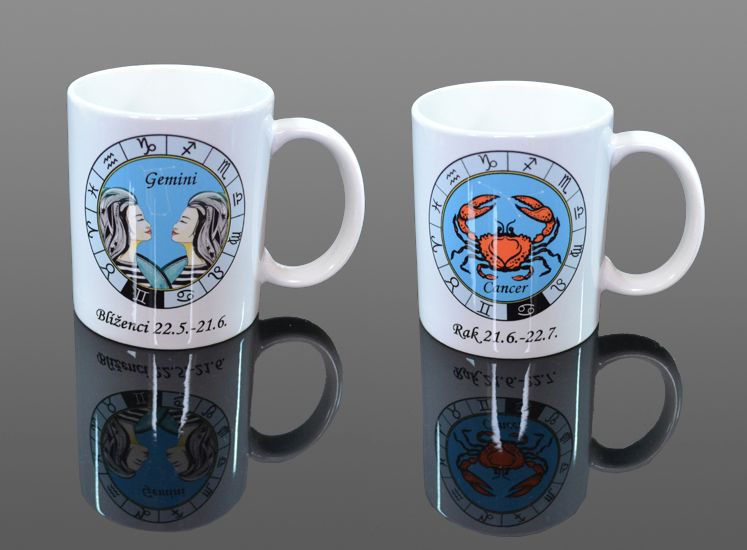 Hrnček keramický 330ml so znamením farebný