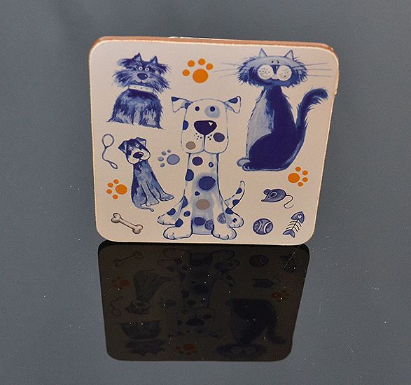 Podložka korková Fusaichi Pegasus Dogs&Cats blue