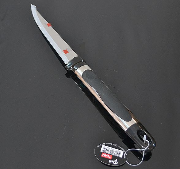 Grilovací nôž s čiastočne zúbkovanou čepeľou 39 cm