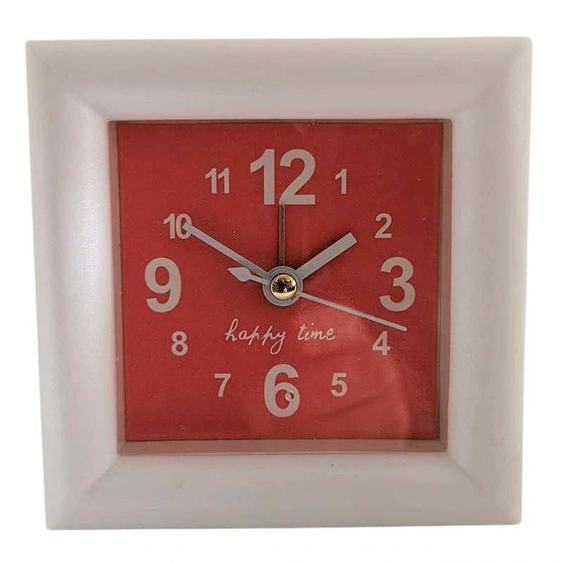 Budík biely 10×10×4 cm