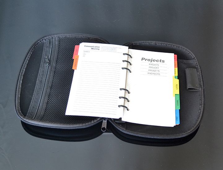 Organizér a plánovač v koženom obale