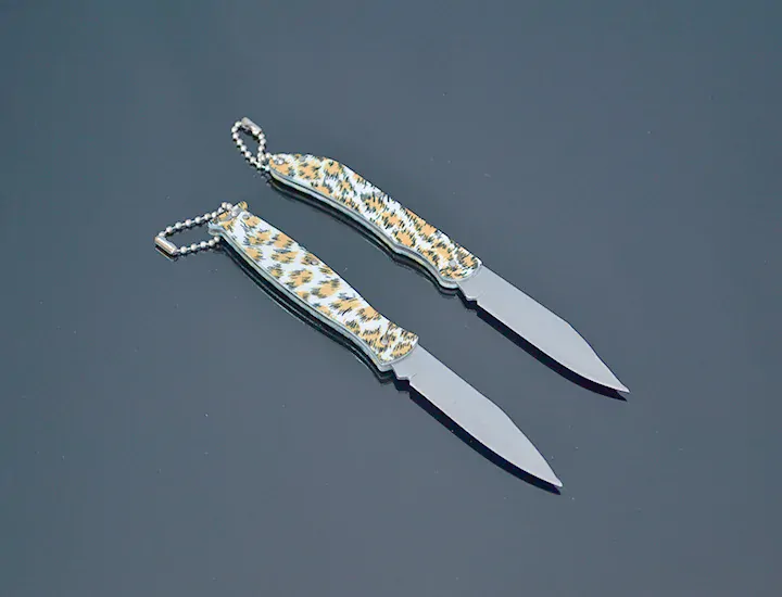 Vreckový nožík Skull Orange 15/5cm