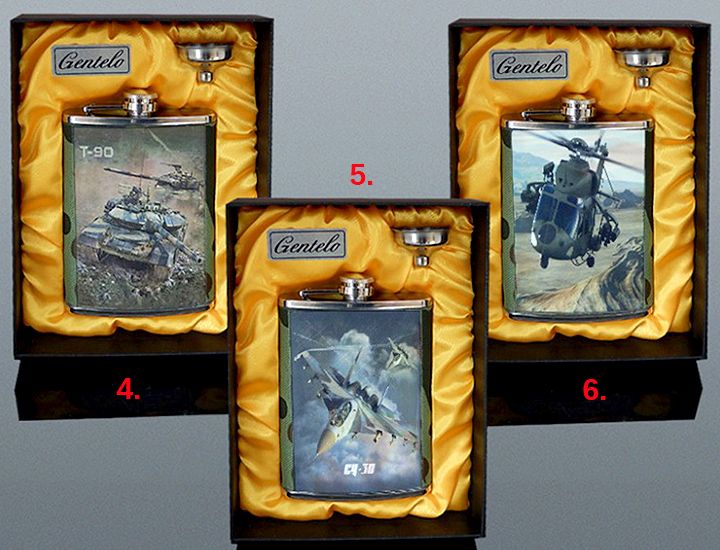 Ploskačka 210ml v koži ARMY