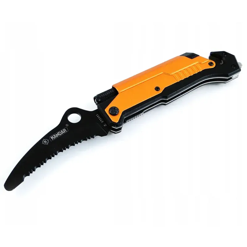 Nôž záchranársky KANDAR 3 v 1 Orange 22/9cm