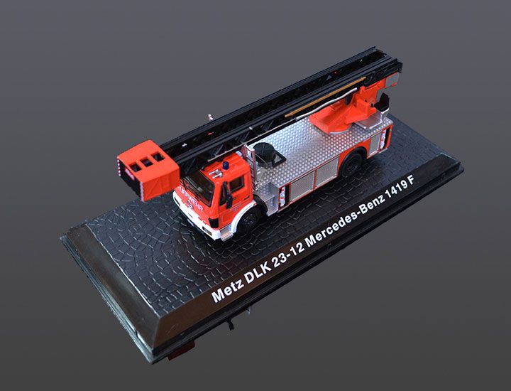 DeAgostini Model veterán Metz DLK Mercedes-Benz 1419F 1:72