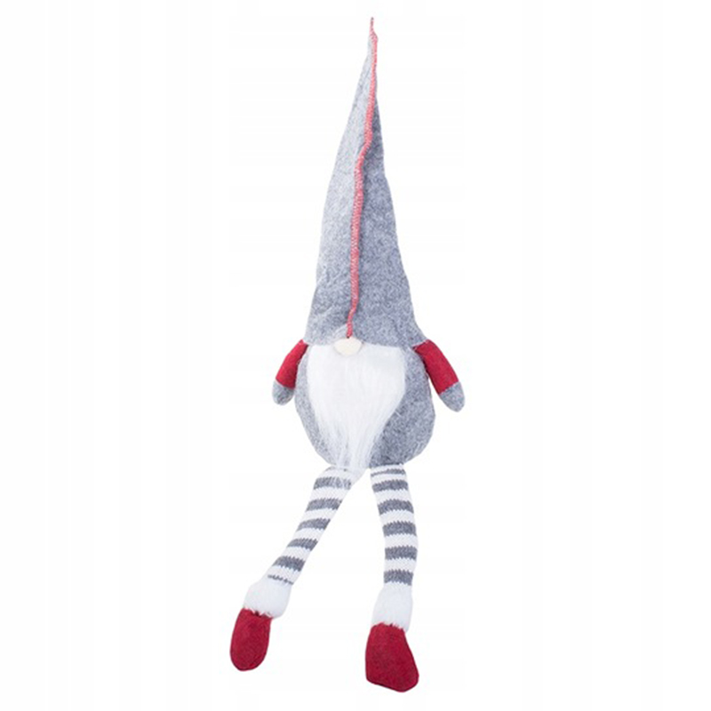 Zelený vianočný škriatok s visiacimi nohami 50cm