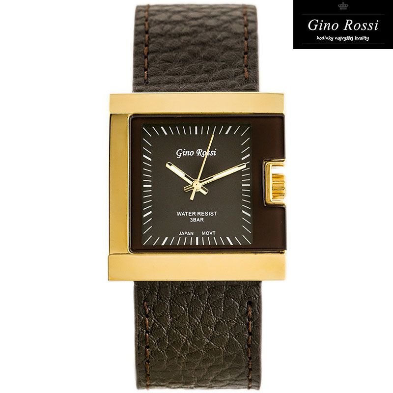 Náramkové hodinky GINO ROSSI - VENICE gold/brown