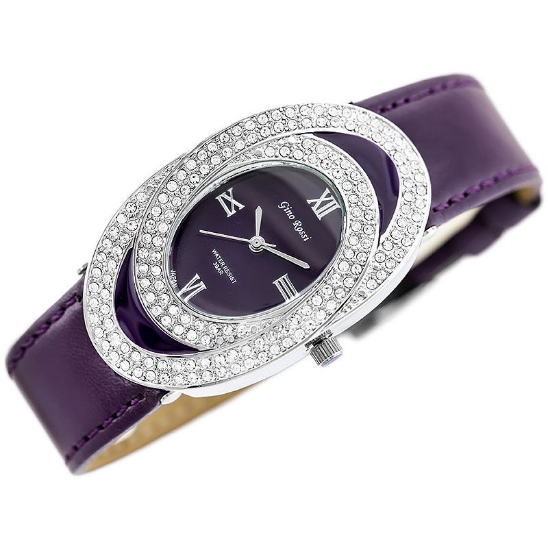 Náramkové hodinky GINO ROSSI - 6457A violet/silver