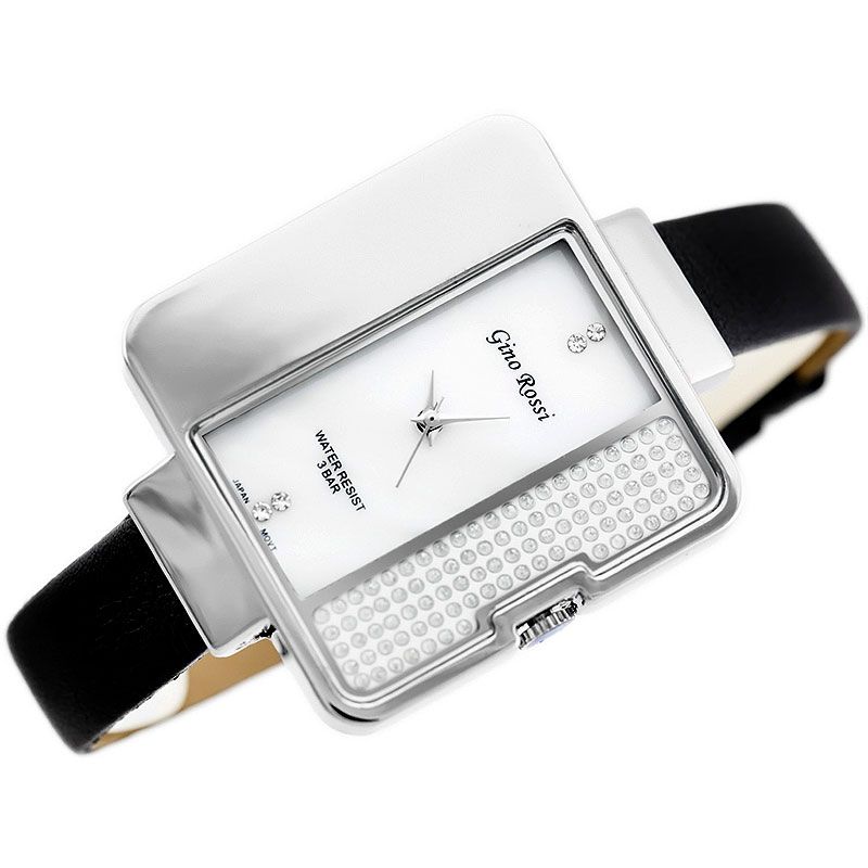 Náramkové hodinky GINO ROSSI - 6632 paerl/silver/black