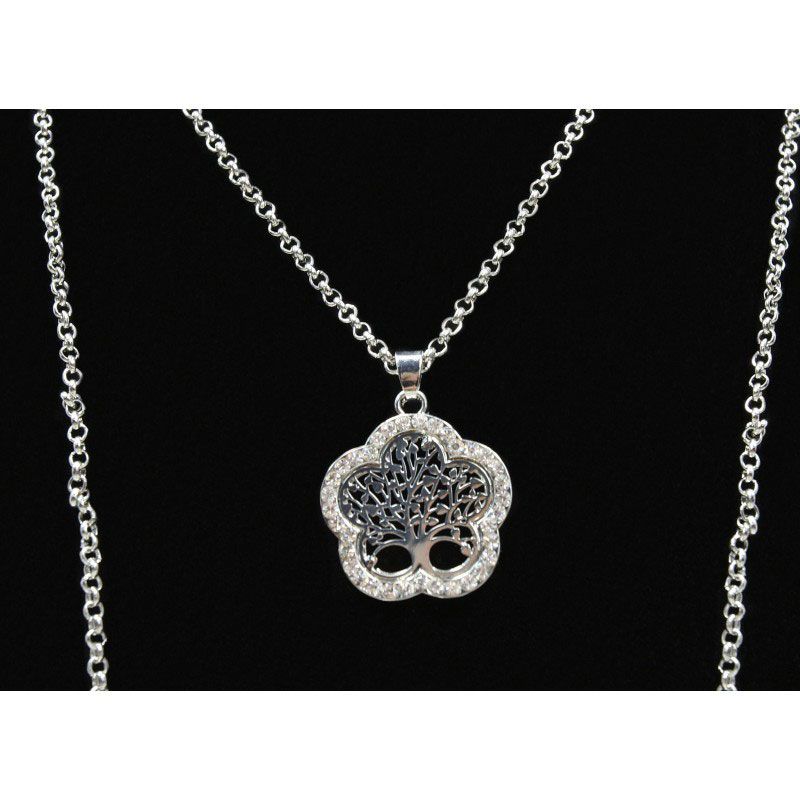 Náhrdelník dámsky Lorenti Tree in Flower silver double