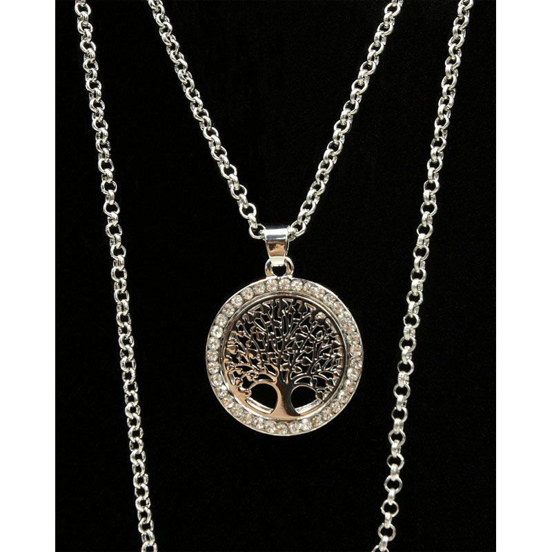 Náhrdelník dámsky Lorenti Tree in Ring silver double