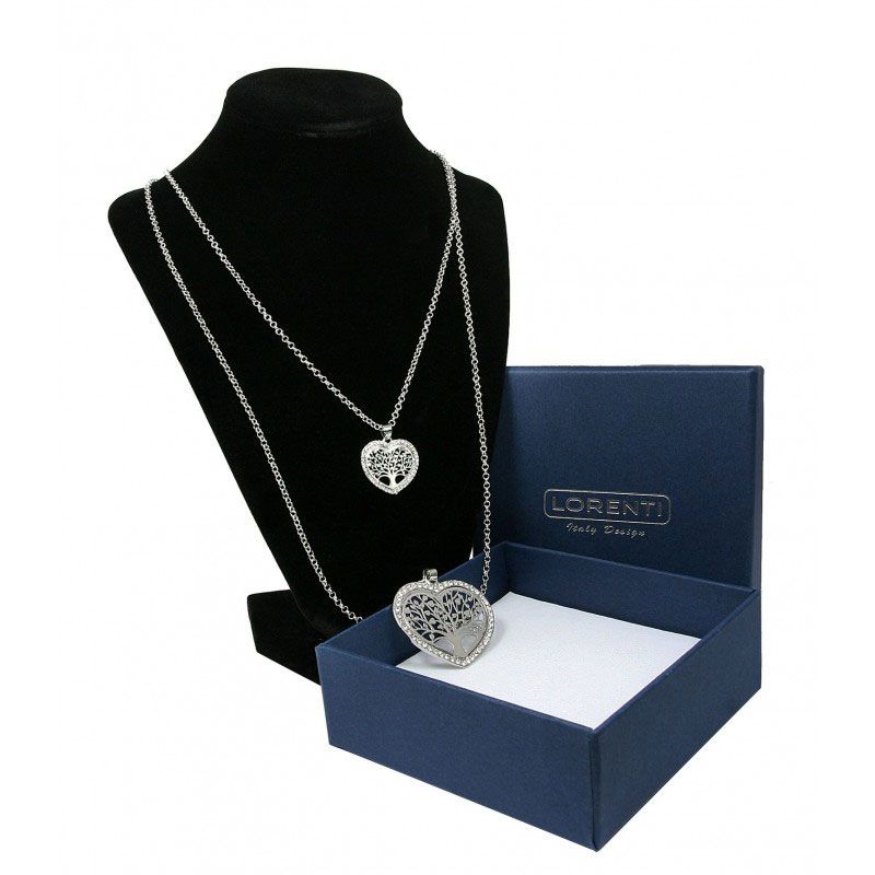 Náhrdelník dámsky Lorenti Tree in Heart silver double