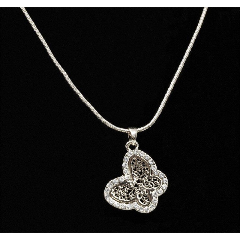 Náhrdelník dámsky Lorenti Butterfly silver