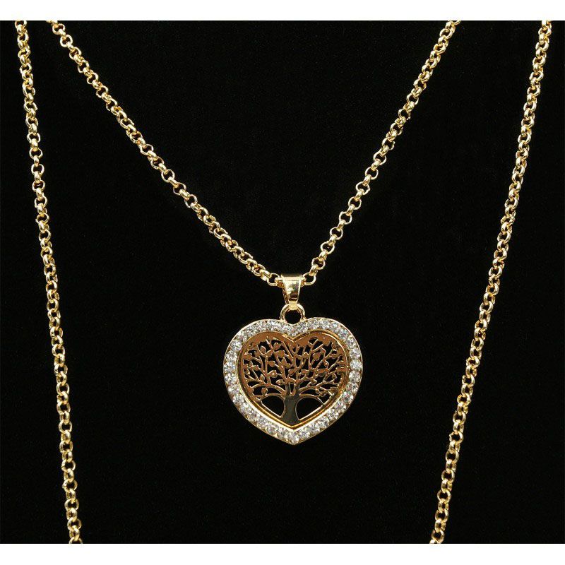 Náhrdelník dámsky Lorenti Tree in Heart gold double