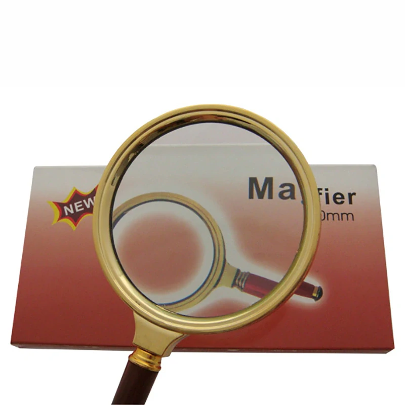 Lupa kovová Gold 90 mm