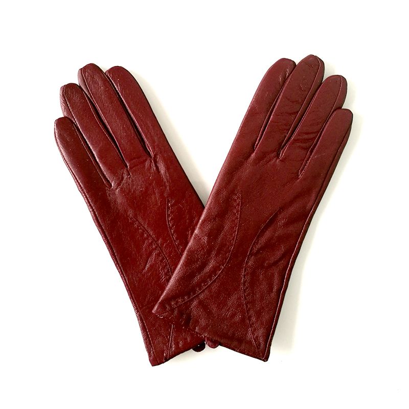 Rukavice dámske kožené fialové V3