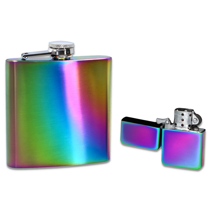 Ploskačka 180ml so zapaľovačom Rainbow