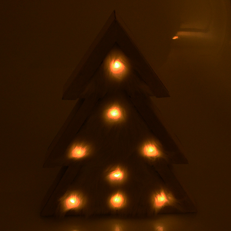 Vianočná drevená LED dekorácia