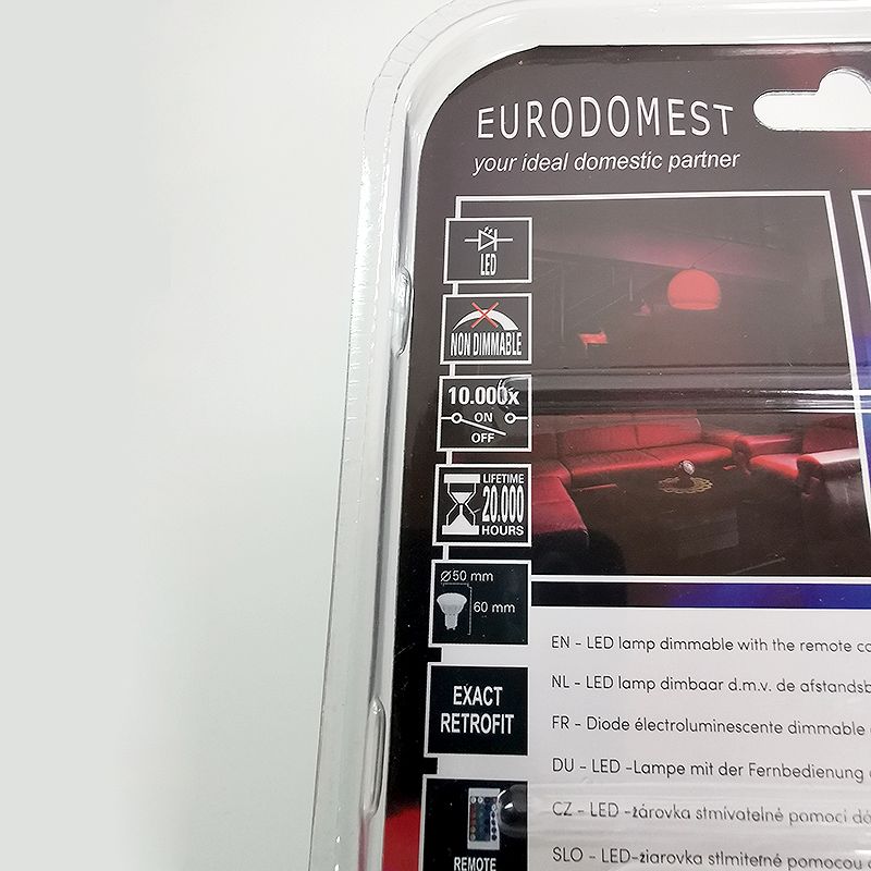 LED žiarovka RGB GU10 4W