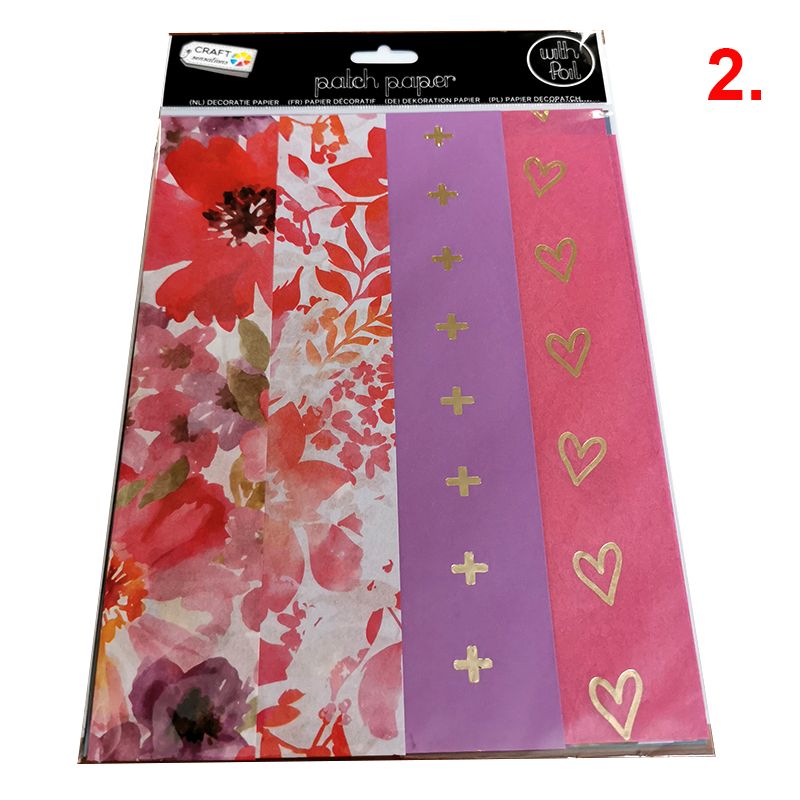 Dekoračný papier Craft 50x50 4ks X1-14D