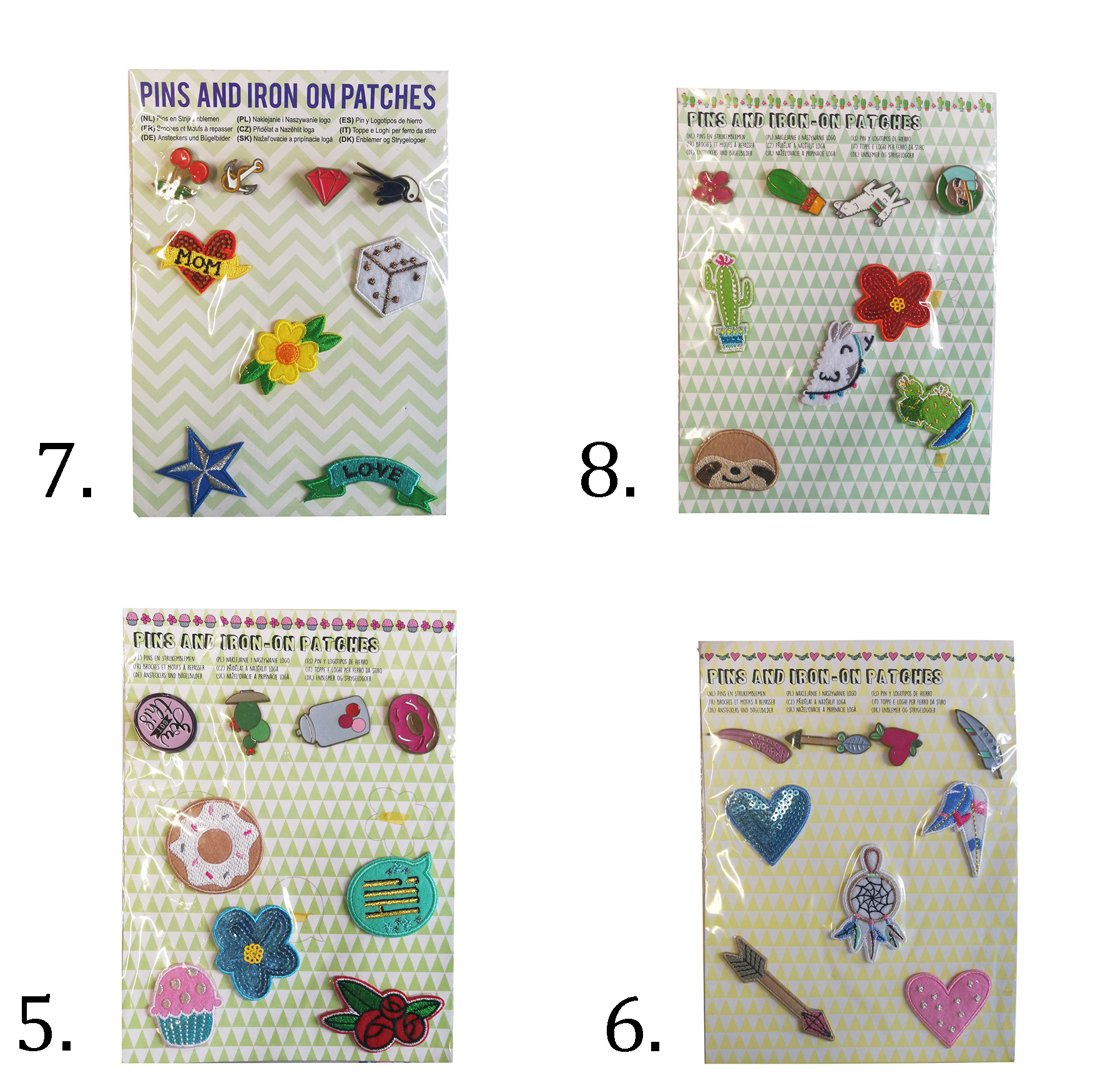 Nažehľovačky a pripinačky 