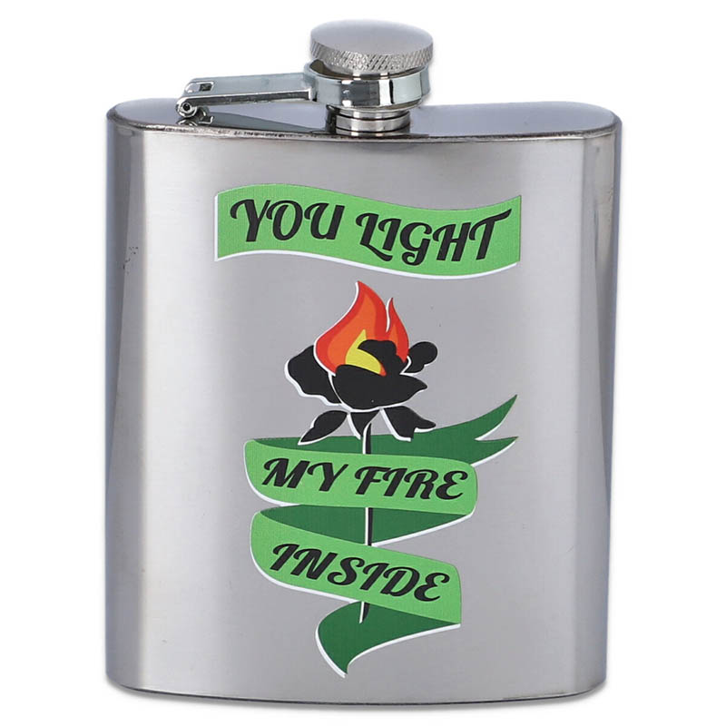 Ploskačka nerezová 180ml You Light My Fire Inside