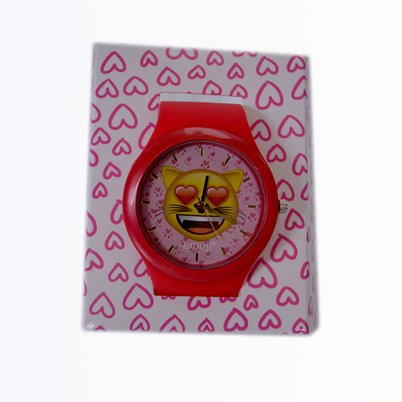 EMOJI Náramkové hodinky červené