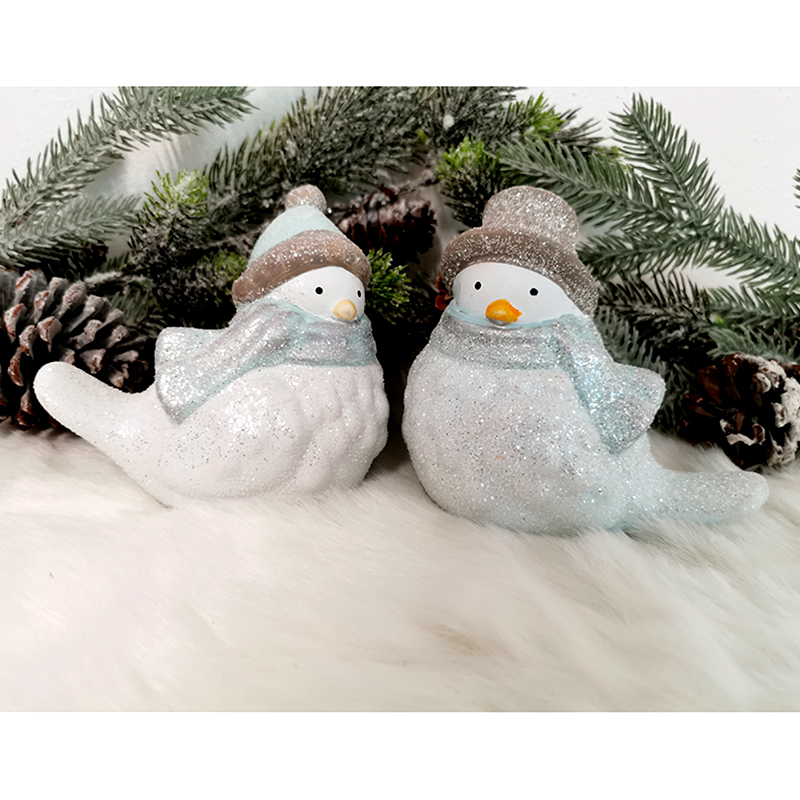 Vtáčik keramický s trblietkami 