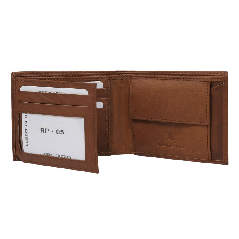 Peňaženka kožená RP-05 hnedá