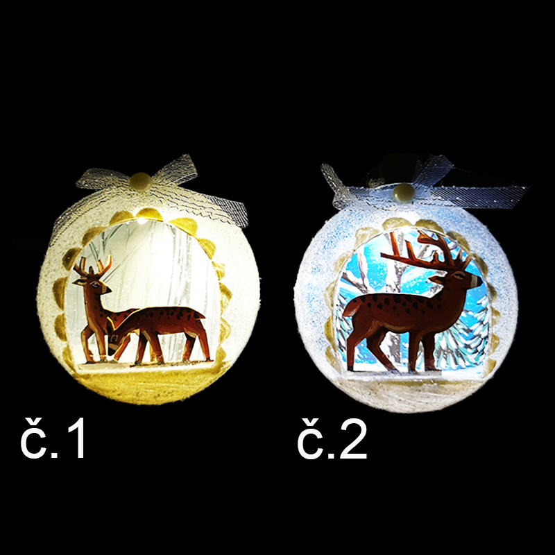 Vianončá LED guľa 10cm