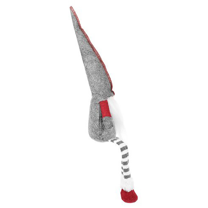 Vianočný škriatok sediaci sivý 50cm