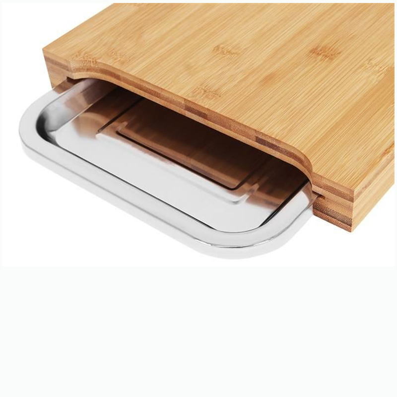 Krájacia doska bambusová s táckou