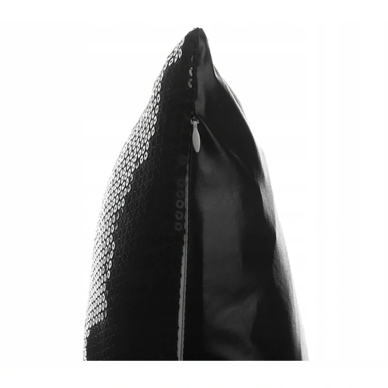 Vankúš s obojstrannými flitrami čierno/čierny