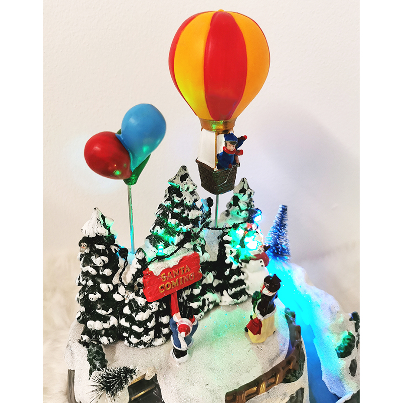 Scenéria - Zimná krajinka s deťmi v balóne