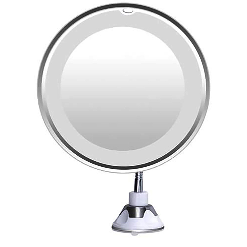 Kozmetické LED zrkadlo s prísavkou