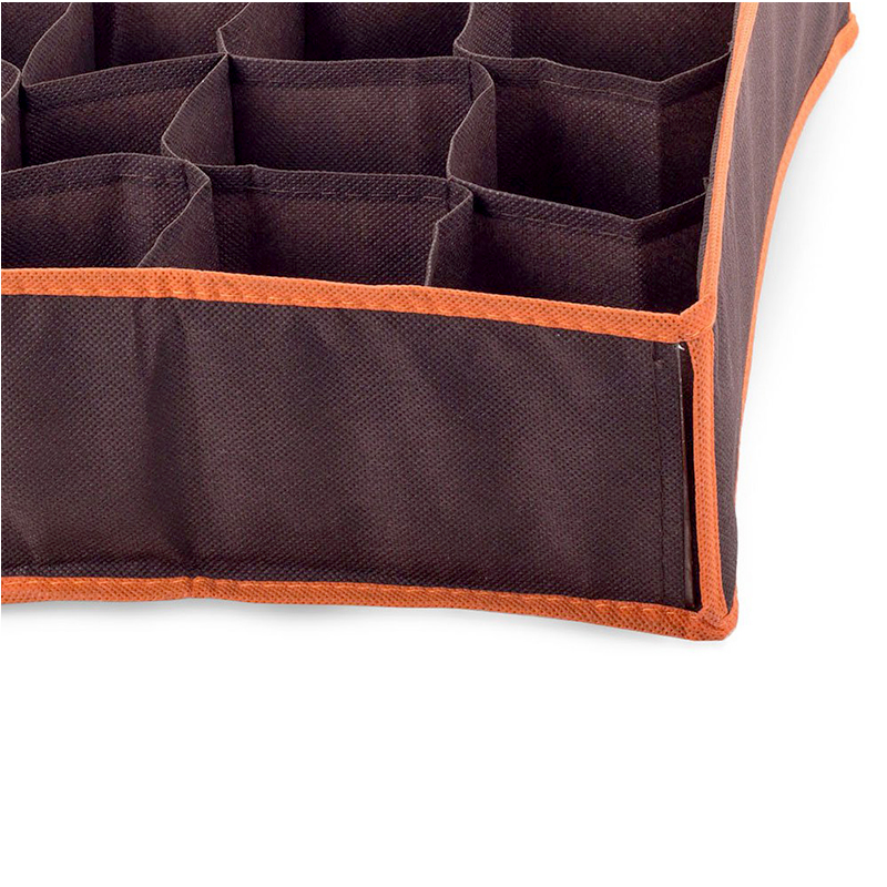 Organizér do zásuvky - 12 priehradok hnedý