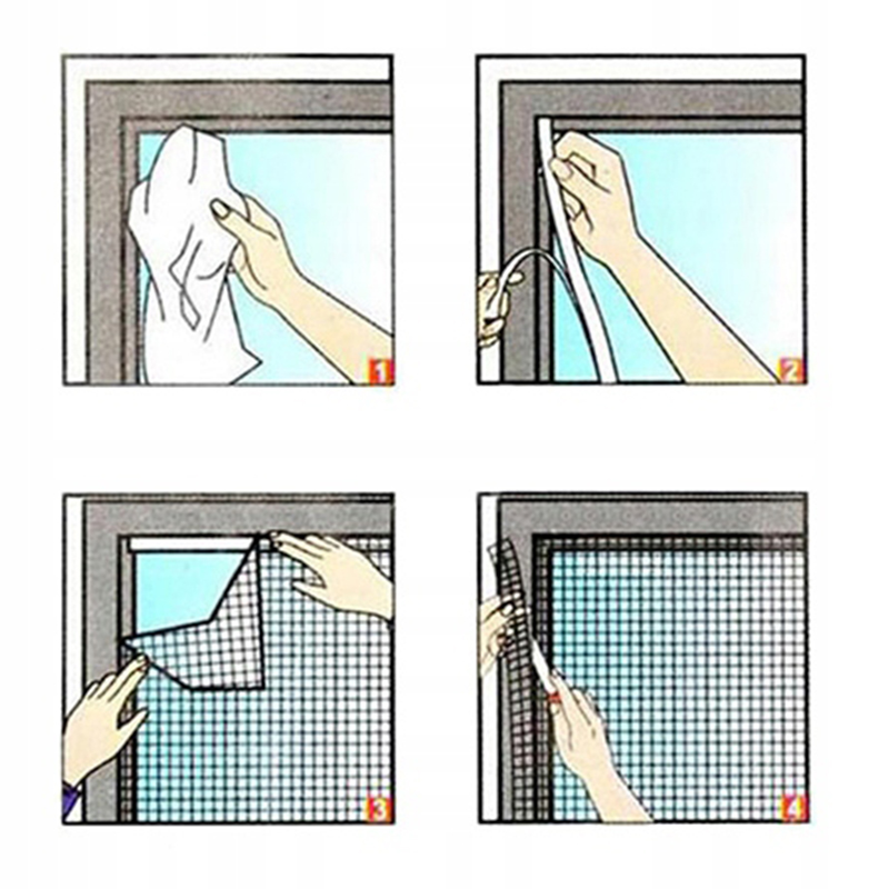 Sieťka na okno proti hmyzu 180 x 150 cm biela