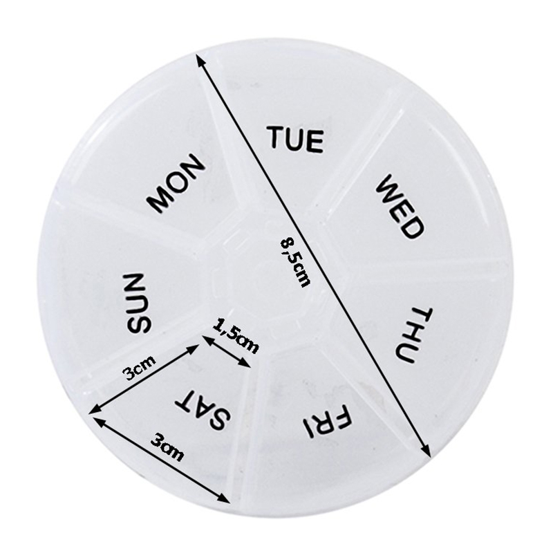 Dávkovač liekov týždenný okrúhly