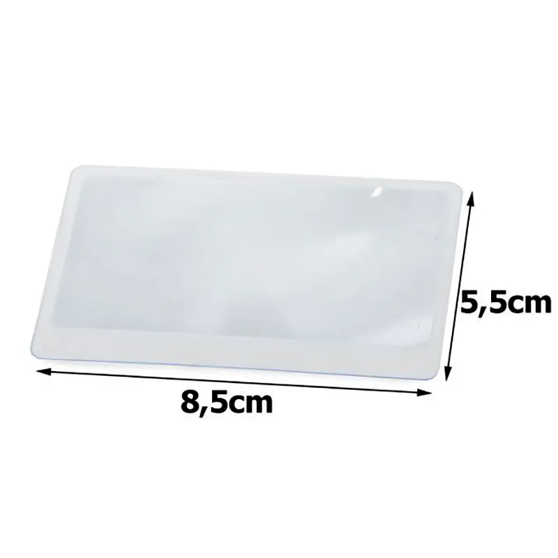 Lupa na čítanie do peňaženky 8,5 × 5,5 cm