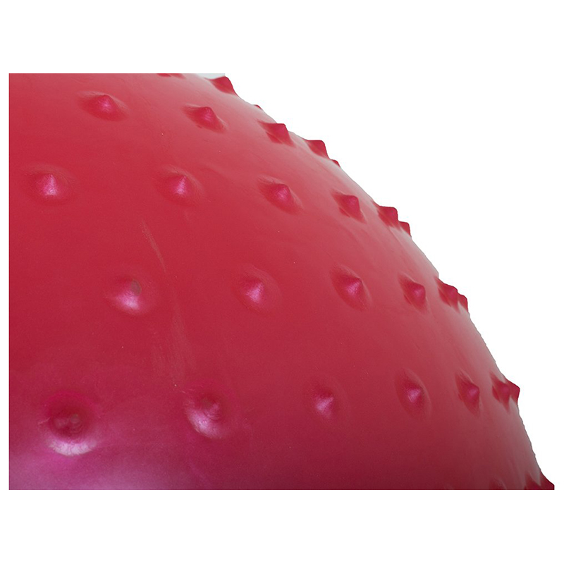 Masážna gymnastická lopta 75 cm s pumpou červená