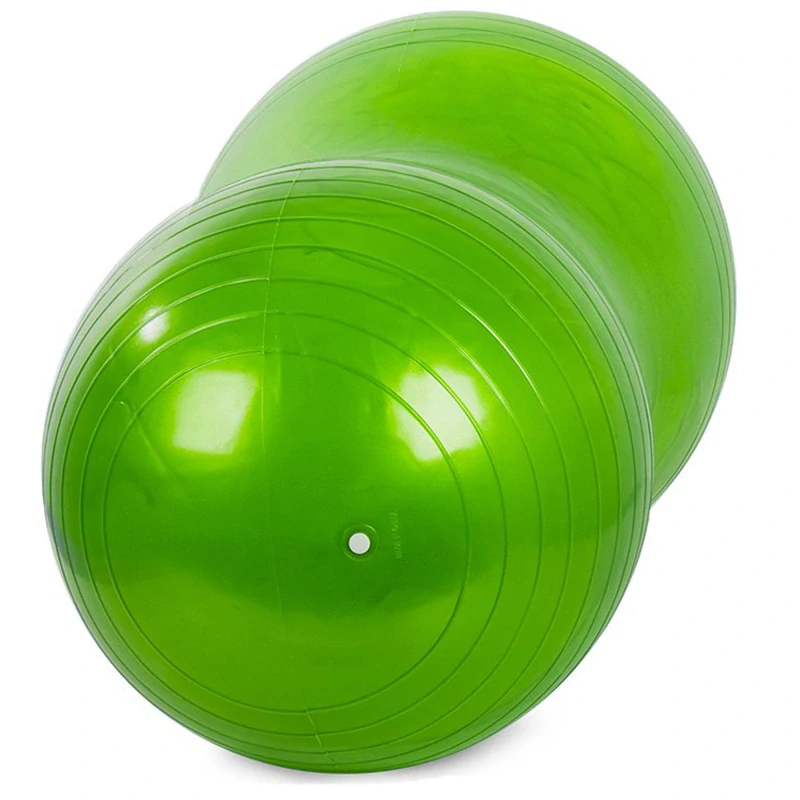 Dvojitá gymnastická lopta s pumpou Fazuľka zelená