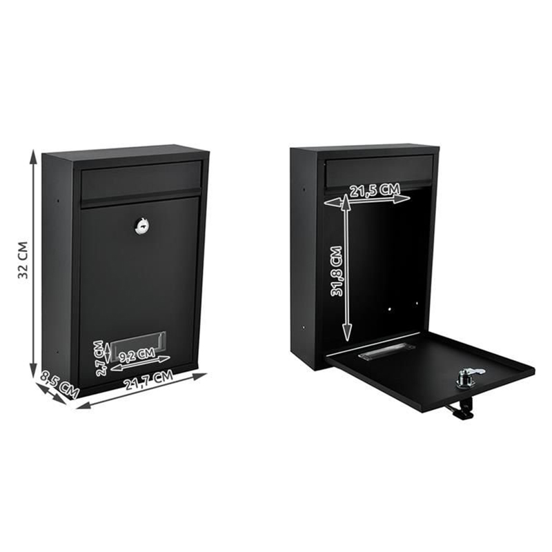 Poštová schránka Classic čierna