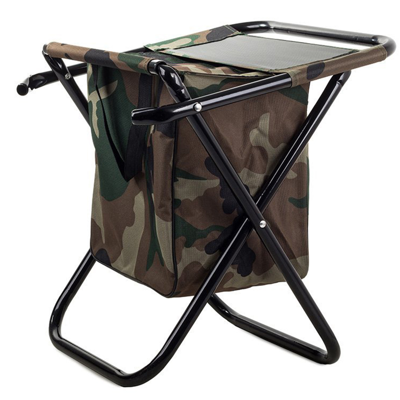 Turistická skladacia stolička s taškou camouflage