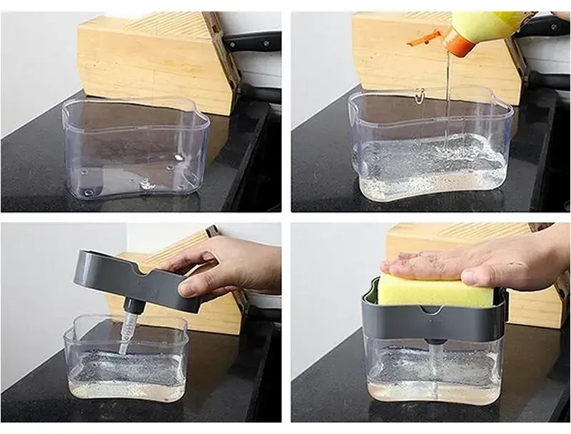 Dávkovač saponátu so špongiou 385 ml