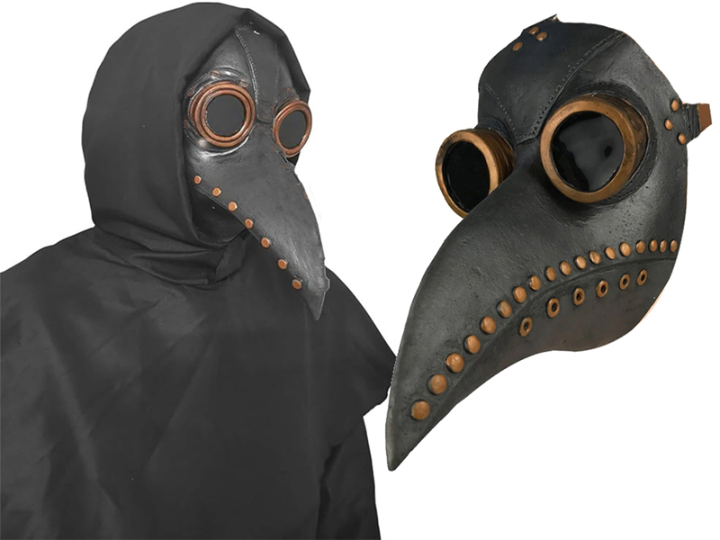 Latexová maska Doktor Čierna smrť